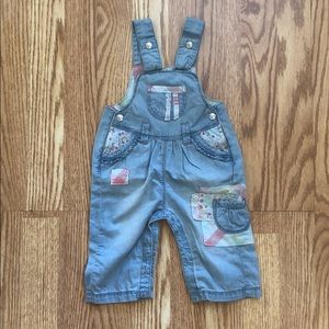 NWT Light Blue Denim Romper for Baby girls by Kanz